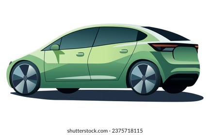 Car isolated on the background. Ready to apply to your design. Vector illustration.
