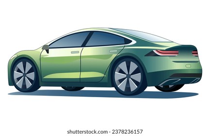 Car isolated on the background. Ready to apply to your design. Vector illustration.
