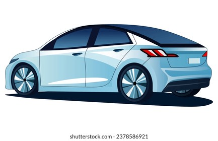 Car isolated on the background. Ready to apply to your design. Vector illustration.