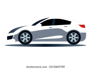 Car isolated on the background. Ready to apply to your design. Vector illustration.	