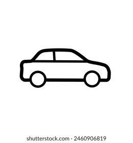 car isolated on white - vector icon	
