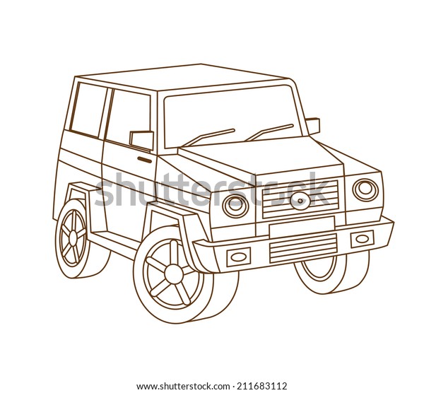 car isolated on\
white (vector\
illustration)