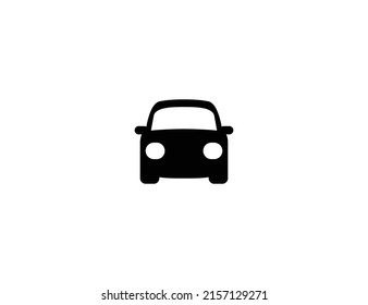 Car Isolated Realistic Vector Icon. Oncoming Car Illustration Icon