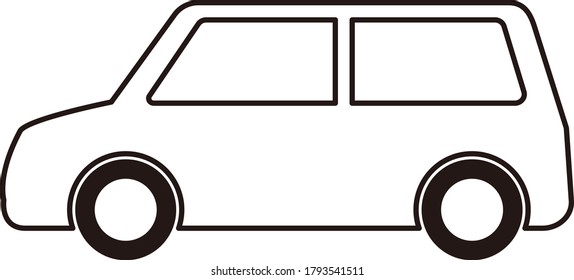 Ilustración vectorial aislada de un automóvil
