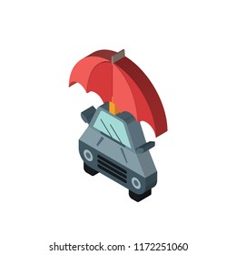 Car isometric left top view 3D icon