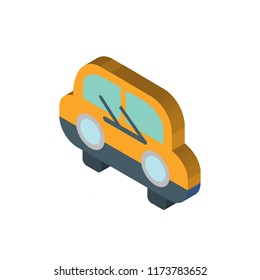 Car isometric left top view 3D icon