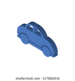 Car isometric left top view 3D icon