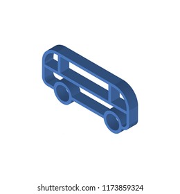 Car isometric left top view 3D icon