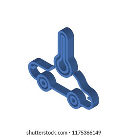 Car isometric left top view 3D icon