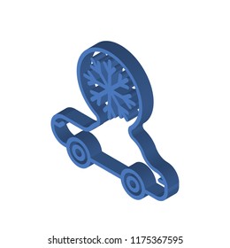 Car isometric left top view 3D icon