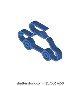 Car isometric left top view 3D icon