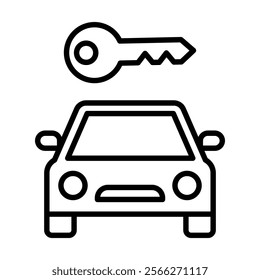 Car Item icon line vector illustration