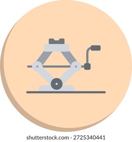 Icono de estilo de círculo plano de gato de coche