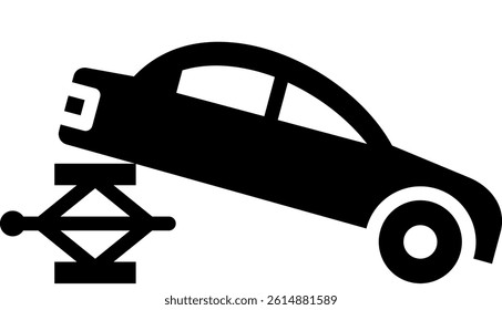 Car Jack Icon Glyph Vector Illustration
