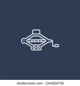 car jack icon. car jack linear design concept from Car parts collection. Simple element vector illustration on dark blue background.