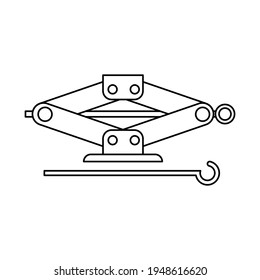 Icono de jack de auto en fondo blanco. Perfecto uso para web, patrón, diseño, icono, ui, ux, etc.