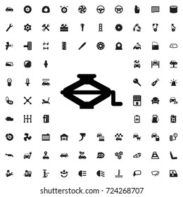 Car jack icon. set of filled car service icons.