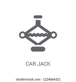 car jack icon. Trendy car jack logo concept on white background from car parts collection. Suitable for use on web apps, mobile apps and print media.