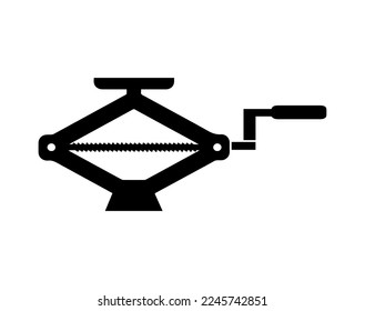car jack icon vector on white background.good choice for your great project