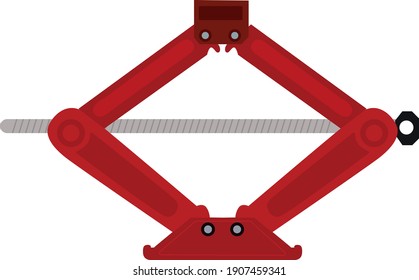 Car jack, illustration, vector on a white background.