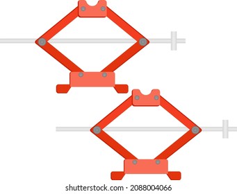Car jack, illustration, vector on a white background.
