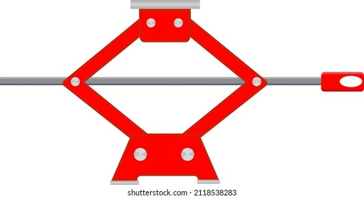 Car jack, illustration, vector on a white background.