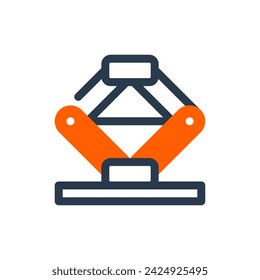 Ilustración del icono del vector del equipo de elevación del gato del coche
