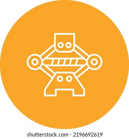 Imagen vectorial del icono de círculo de la línea de conexión de carro. También se puede usar para aplicaciones web, aplicaciones móviles y medios impresos.