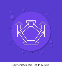 car jack line icon, vector design