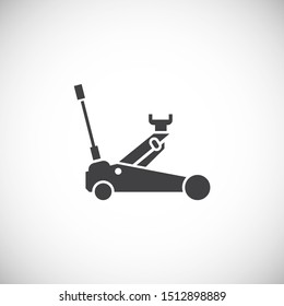 Car jack related icon on background for graphic and web design. Simple illustration. Internet concept symbol for website button or mobile app.
