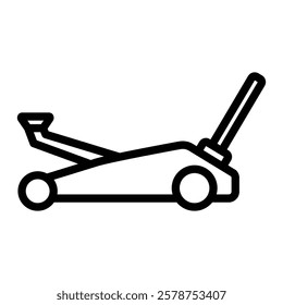 Car Jack Vector Line Icon Design