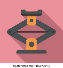 Car jack-screw icon. Flat illustration of car jack-screw vector icon for web design