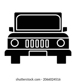 car jeep Glyph Style vector icon which can easily modify or edit 