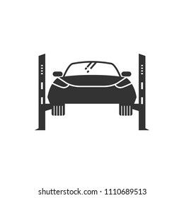 Car Jump Start Icons In Black And White. Automotive Vehicle Maintenance Service. Vector Illustrations.