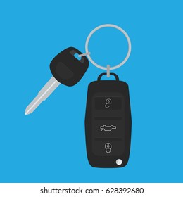 Car Key and of the alarm system. Vector illustration