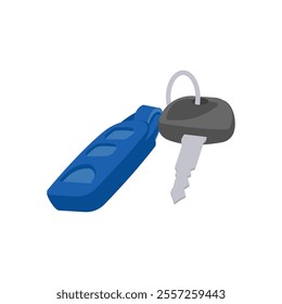 Car Key, Automotive Flat Illustration Isolated