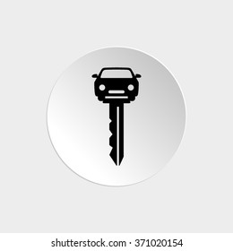 car key  - black vector icon