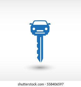 car key -  blue vector icon
