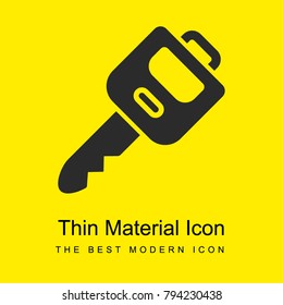Car key bright yellow material minimal icon or logo design