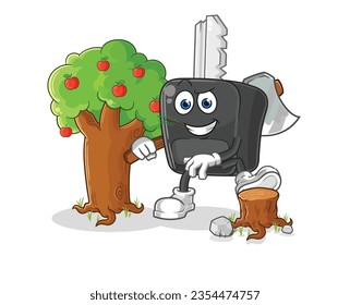 the car key Carpenter illustration. character vector