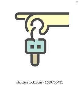 Car key and dealership vector icon design, 48X48 pixel perfect and editable stroke.