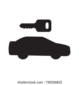 Car Key. Design. Rent a Car Icon. Vector Illustration.