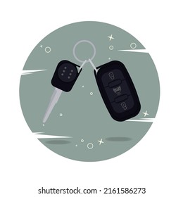 Car key design vector illustration
