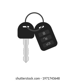 Car Key . Flat Design. Vector Illustration
