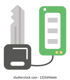 Car key flat icon design 