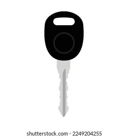 Car Key Flat Vector Artwork.