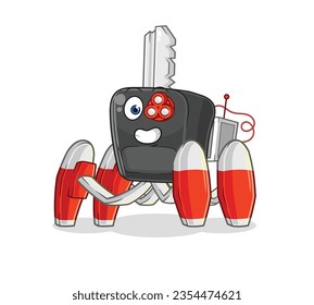 the car key future robot vector. cartoon character