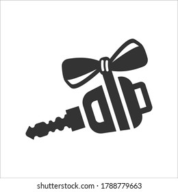 Car key gift Icon, vector graphics