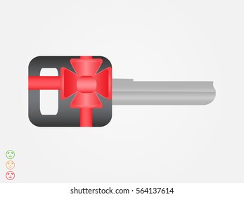 car key, gift, icon, vector illustration eps10