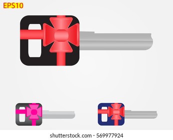 car key, gift, icon, vector illustration eps10